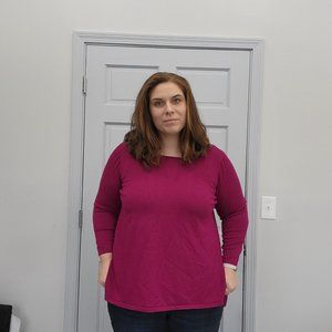 Tahari Magenta long sleeve sweater